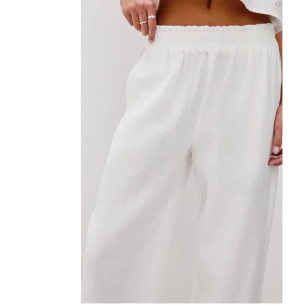 Rails White White Breezy Double Gauze Pants size XS - Picture 4 of 12